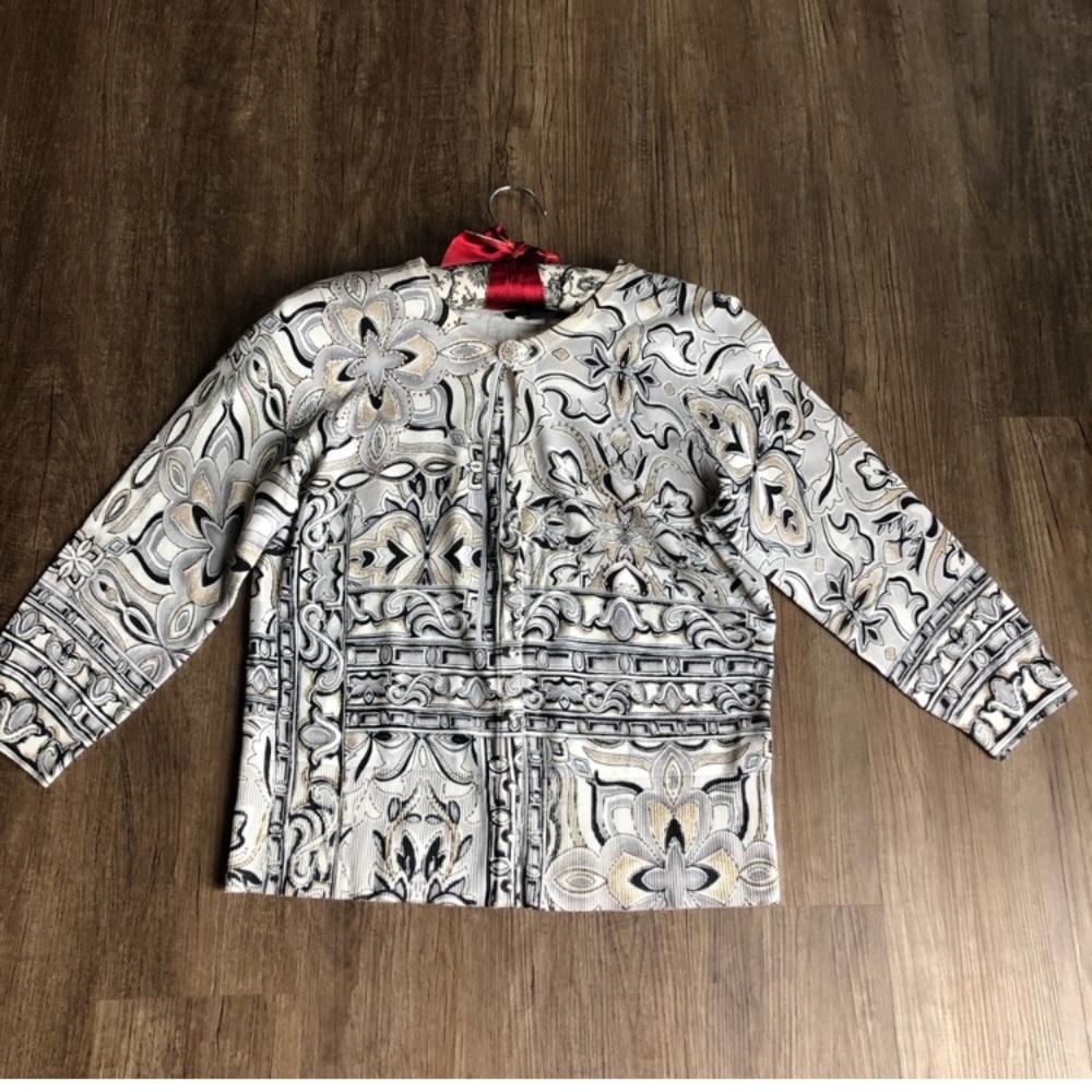 WHBM cardigan in floral pattern.